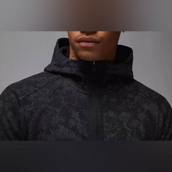 Men's Jordan Dri Fit Sport Air Fleece Hoodie Acid Wash Print Full Zip 2XL - Picture 9 of 14